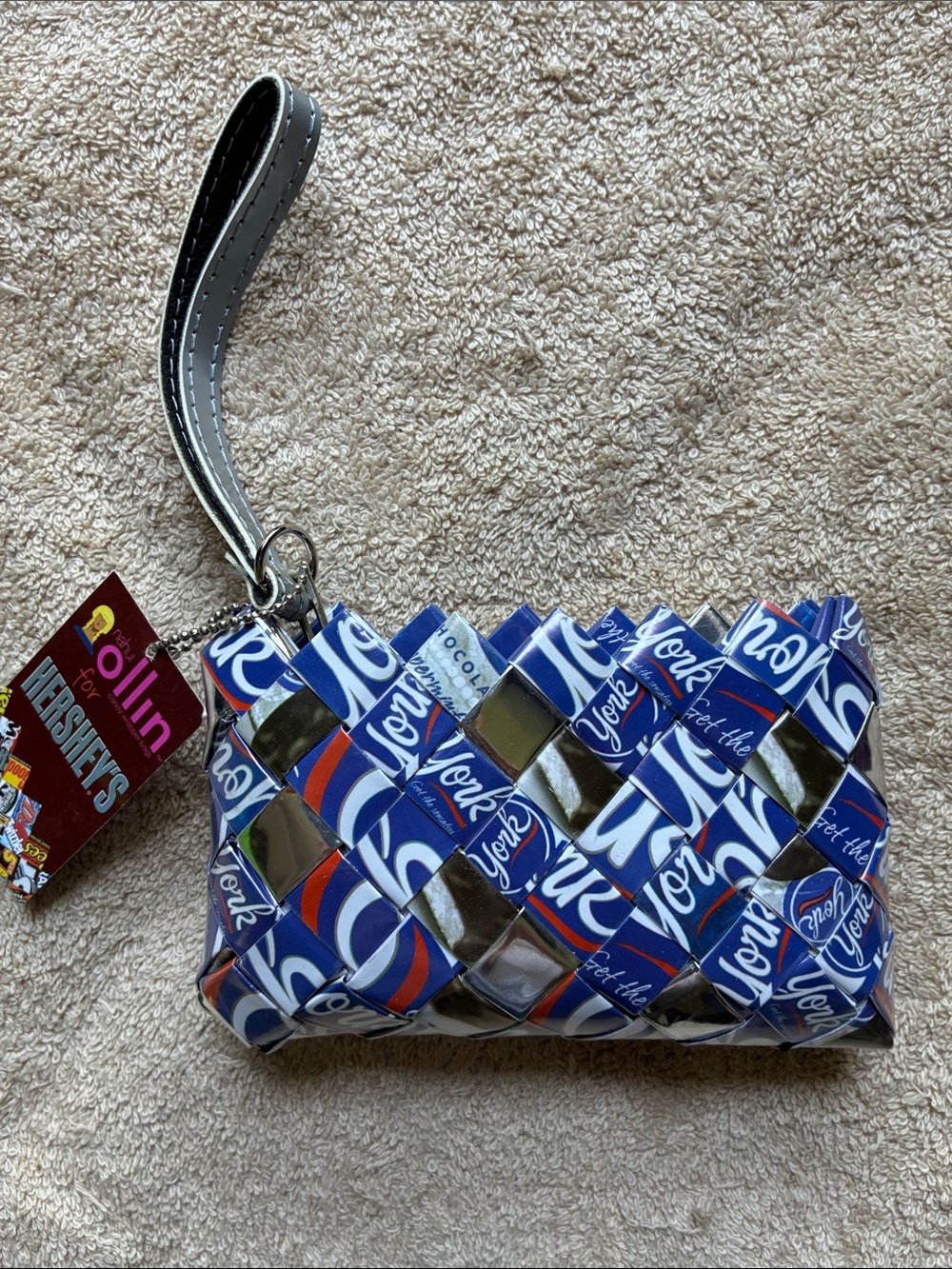 Nahui Ollin NWT Blue Upcycled Wristlet